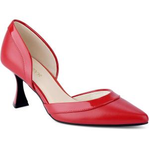 JENN ARDOR Women’s Pumps Low Heels Pointed Closed Toe Kitten Dress Shoes for Women Comfortable Stiletto Heeled Sandals Classic Wedding Party D’Orsay Work Pumps(Red)