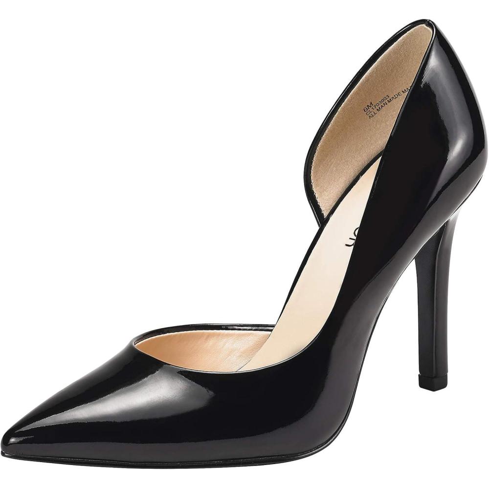 imageJENN ARDOR Stiletto High Heel Shoes for Women Pointed Closed Toe Classic Slip On Dress PumpsBlack