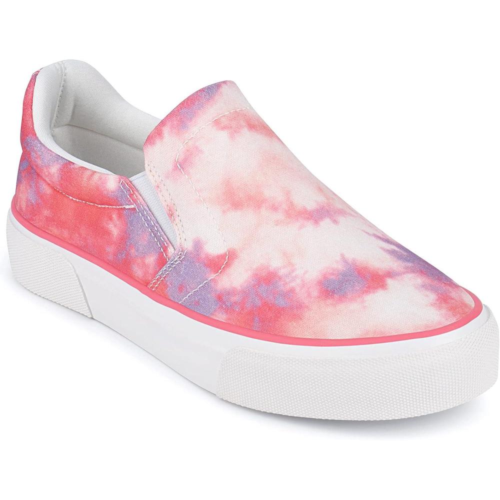 imageJENN ARDOR Womens Slip On Sneakers PerforatedQuilted Casual Shoes Fashion Walking FlatsPink F