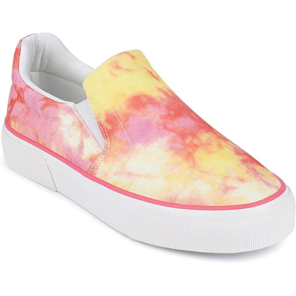 imageJENN ARDOR Womens Slip On Sneakers PerforatedQuilted Casual Shoes Fashion Walking FlatsYellow F