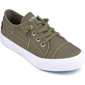 JENN ARDOR Slip On Canvas Shoes for Women Low Top Fashion Sneakers Comfortable Walking Flats(Coffee)