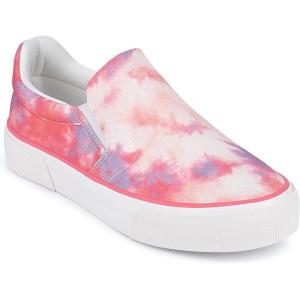 JENN ARDOR Womens Slip On Sneakers Perforated/Quilted Casual Shoes Fashion Walking Flats(Pink F)
