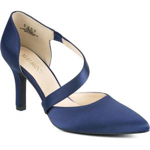 JENN ARDOR Women’s Closed Toe Heels for Women 3 inch Stilettos Professional D’Orsay Pumps Sexy Ankle Strap Pointed Wedding Bride Evening Party Office Ladies Dress Shoes High Heels(Navy)
